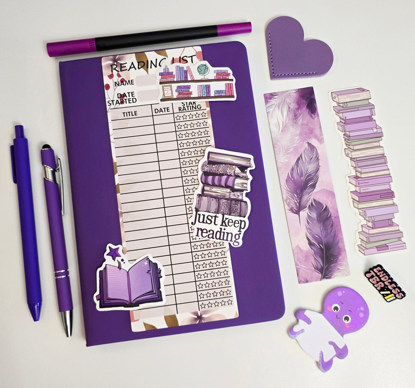 Pack de livresque, pack de lecture pour les débutants. Pack ultime book journaling. Bookish bundle for beginner
Carnet de lecture, inspiration journaling, bullet journal, bookish bundle