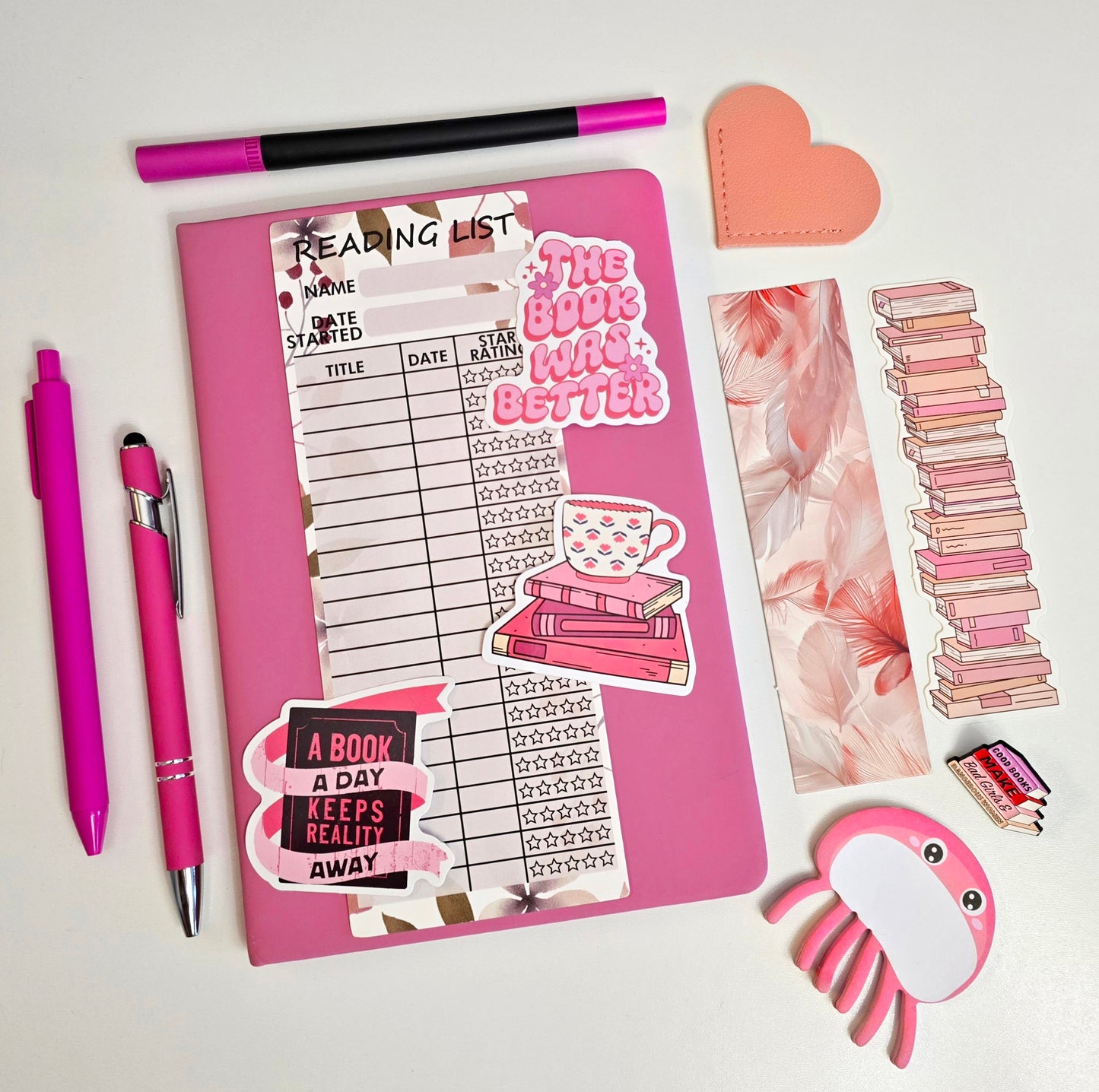 Pack de livresque, pack de lecture pour les débutants. Pack ultime book journaling. Bookish bundle for beginner
Carnet de lecture, inspiration journaling, bullet journal, bookish bundle
